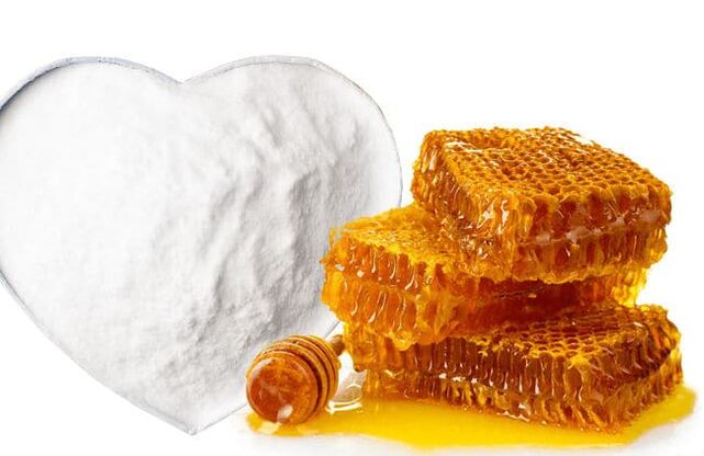 zuiveringszout en honing voor teennagelschimmel